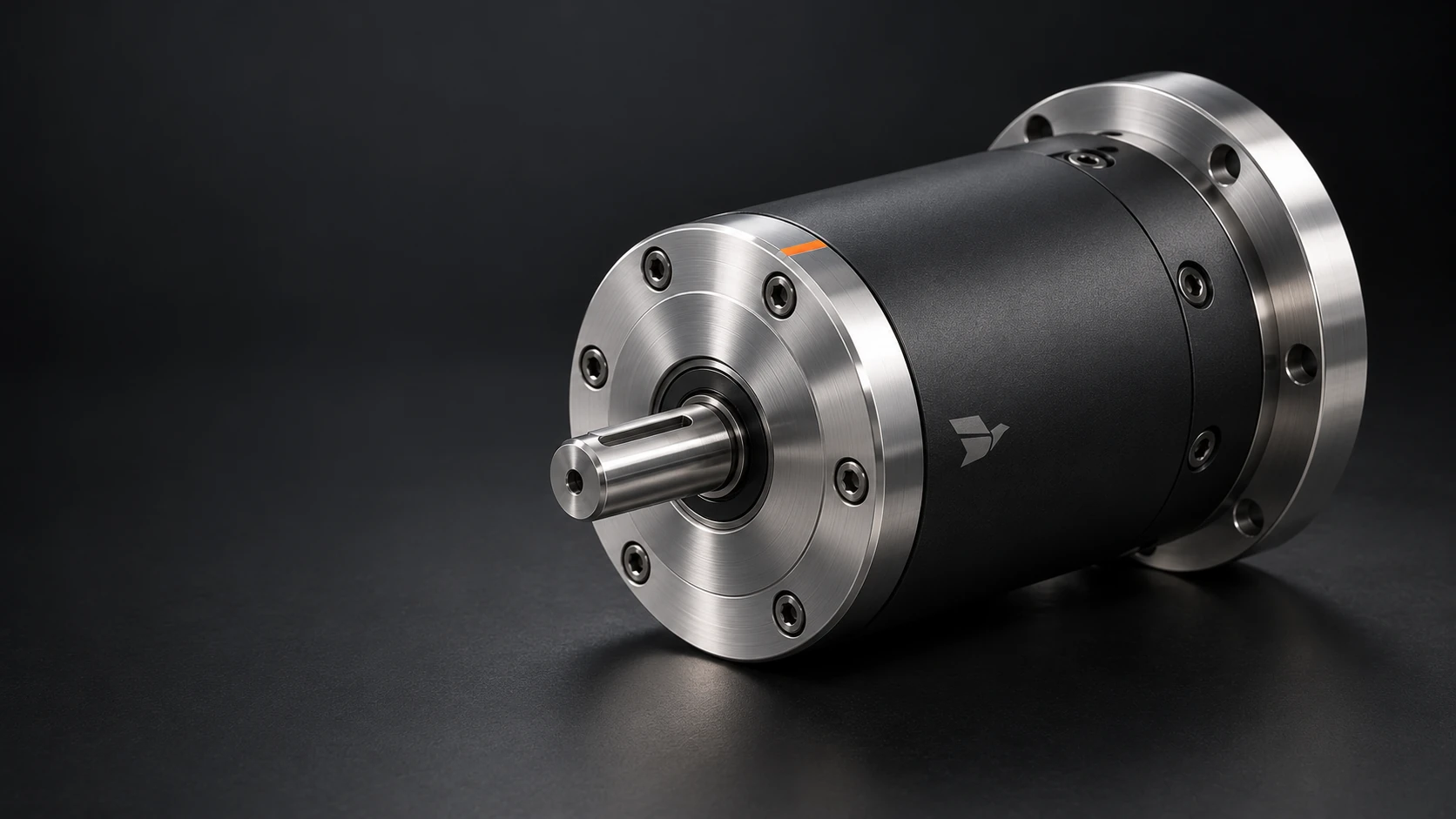Conceptual precision drive with machined aluminium flanges and a graphite housing.